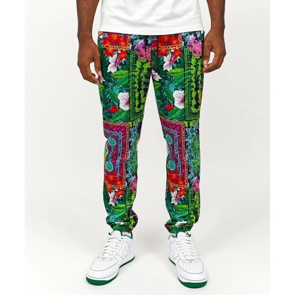 Reason Botanics Print Tracksuit 2 Piece Full Zip Jacket & Pants Men's Large - Picture 6 of 11